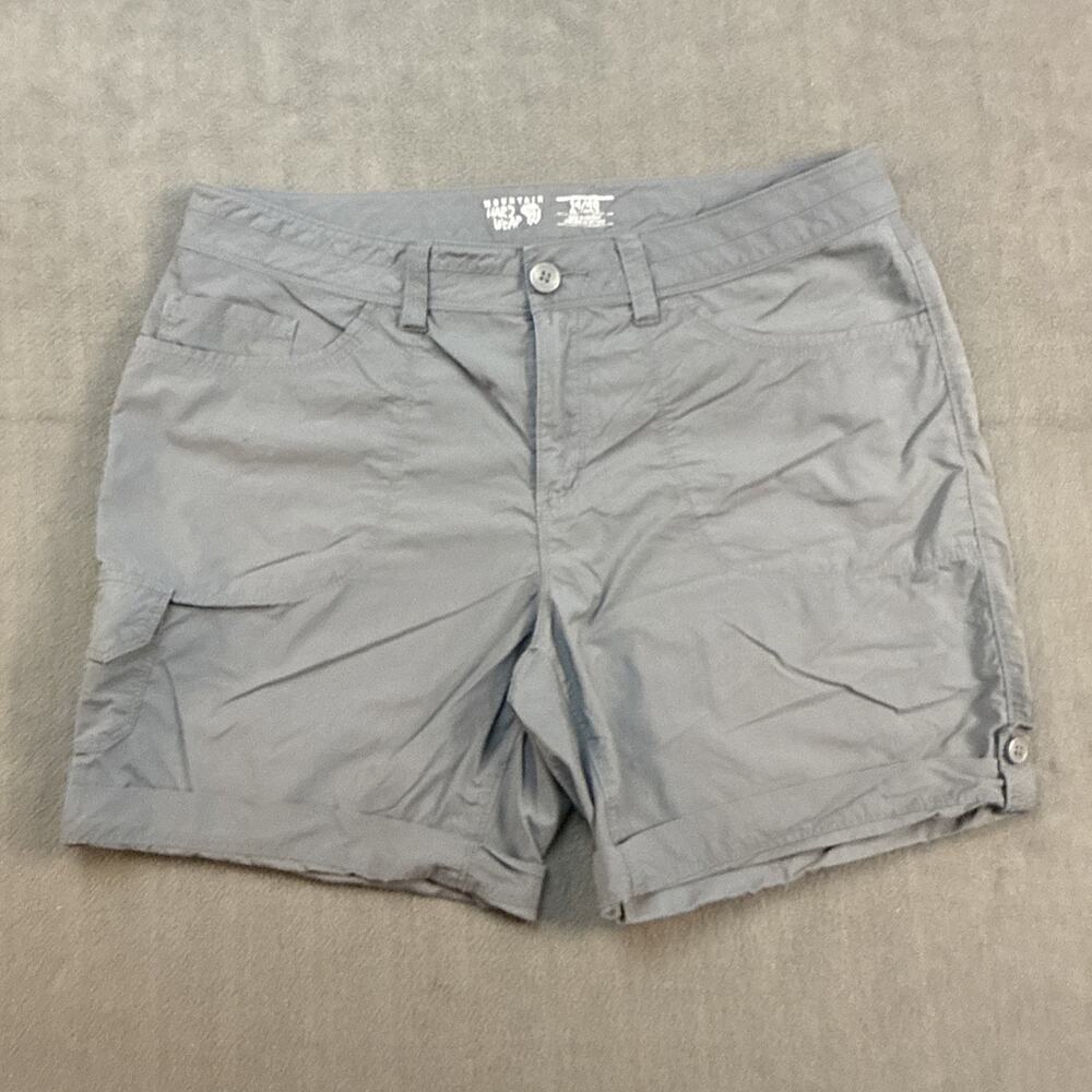 Mountain Hardwear Gray Nylon Cargo Outdoor Hiking Shorts Womens Size 14